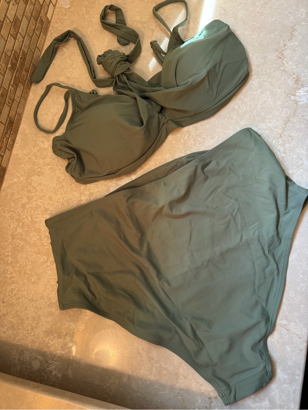Amazon Olive Green Womens Bikini Set